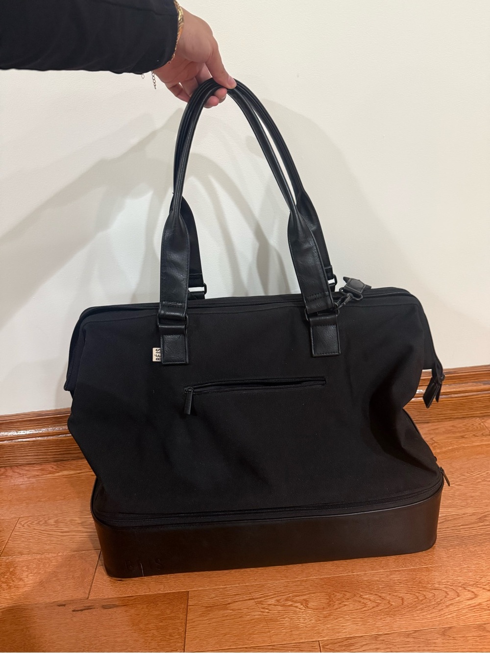 Beis Weekender Travel Tote Bag with Leather Trim